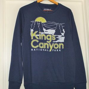 Kings Canyon Blue Sweatshirt National Park Crew Neck Sz S